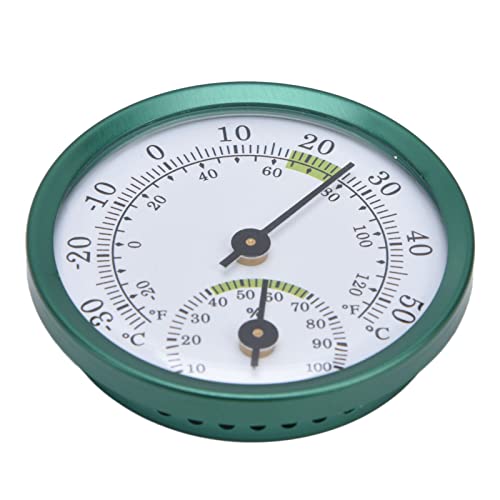 Hamwesh Thermometer -Hygrometer, Analog -Temperatur Luftfeuchtigkeitsmessgerät mit Großem Bildschirm für Gewächshaus in Heimbüro, Tragbare Messvorrichtung von Wandhänge von Hamwesh