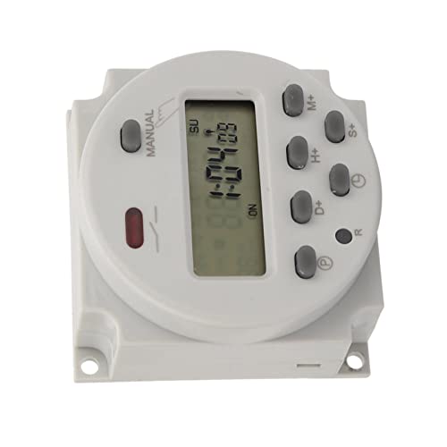 Hamwesh Timer -Switch, Digitaler Programmierbarer Countdown -Timer mit 14 tägigen Einstellungen für Badezimmermotoren Lampenventilatoren und Weihnachtslichter (220 V ac) von Hamwesh