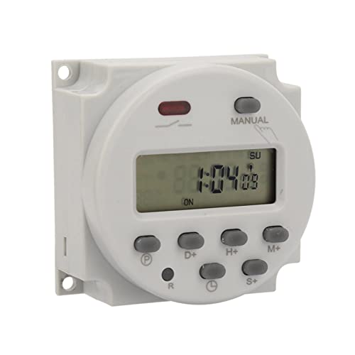 Hamwesh Timer -Switch, Digitaler Programmierbarer Countdown -Timer mit 14 tägigen Einstellungen für Badezimmermotoren Lampenventilatoren und Weihnachtslichter (5 V DC) von Hamwesh
