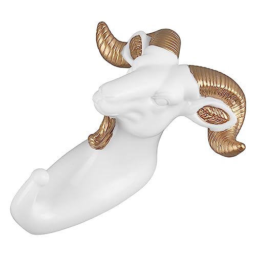 Hamwesh Wandhaken, Tierischer Harzhaken mit Abnehmbaren Hörnern für das Badezimmer Eingangswand Organizer, 3D -Design Dekorativ (#11) von Hamwesh