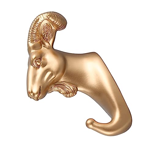 Hamwesh Wandhaken, Tierischer Harzhaken mit Abnehmbaren Hörnern für das Badezimmer Eingangswand Organizer, 3D -Design Dekorativ (#5) von Hamwesh