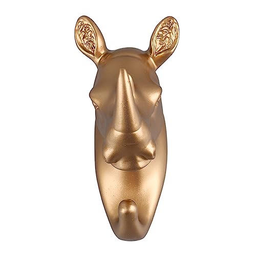 Hamwesh Wandhaken, Tierischer Harzhaken mit Abnehmbaren Hörnern für das Badezimmer Eingangswand Organizer, 3D -Design Dekorativ (#6) von Hamwesh