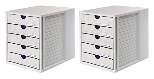 HAN Schubladenbox SYSTEMBOX 1450-11 in Lichtgrau – Ordnungsbox DIN A4 – Aufbewahrungsbox mit geschlossenen Schubladen (2er Set) HAN Schubladenbox SYSTEMBOX 1450-11 in Lichtgrau – Ordnungsbox DIN A4 – Aufbewahrungsbox mit geschlossenen Schubladen (2er Set) von HAN