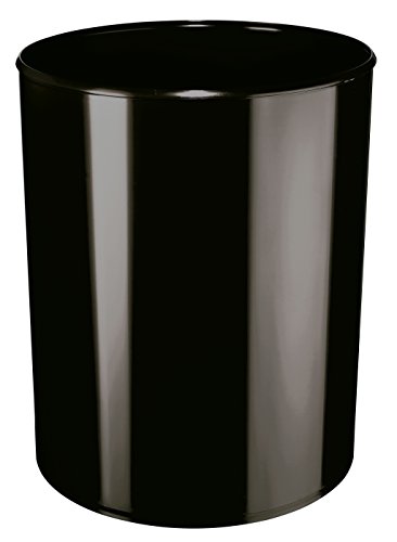 HAN Sicherheitspapierkorb, 13 Liter, flammenhemmender Abfalleimer, Papierkorb aus schwer entflammbaren Spezialkunststoff, 1814-F-13, schwarz von HAN
