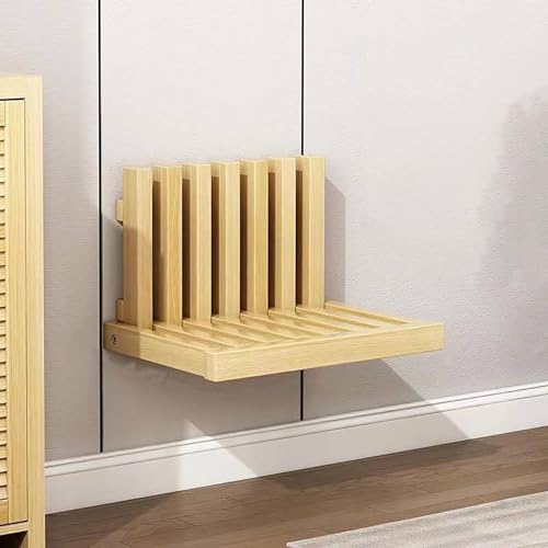 HanDpi Wandmontierter moderner minimalistischer Nachttisch aus Massivholz für das Schlafzimmer - Retro-Regal, schmales, faltbares Mini-Lagerregal, Rahmen mit starker Tragfähigkeit im nordischen St HanDpi Wandmontierter moderner minimalistischer Nachttisch aus Massivholz für das Schlafzimmer - Retro-Regal, schmales, faltbares Mini-Lagerregal, Rahmen mit starker Tragfähigkeit im nordischen St von HanDpi