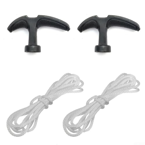 1 Meter Seilzugstarter für Kettensägen und Trimmer, 2 Sets mit leicht zu greifenden Griffen von HanOaki
