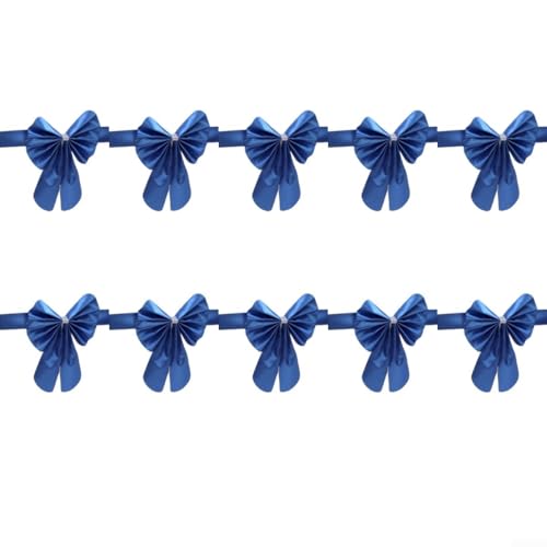 Dehnbare Stuhlschärpen, Schleife, elastische Bänder für Hochzeit, Party, Event, Dekoration, Blau, Rot, Gold, Lila, Grün, Silber, passend für 83–93 cm, 10 Stück (blau) von HanOaki