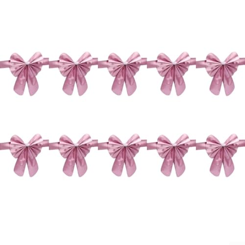 Dehnbare Stuhlschärpen, Schleife, elastische Bänder für Hochzeit, Party, Event, Dekoration, Blau, Rot, Gold, Lila, Grün, Silber, passend für 83–93 cm, 10 Stück (hellrot) von HanOaki