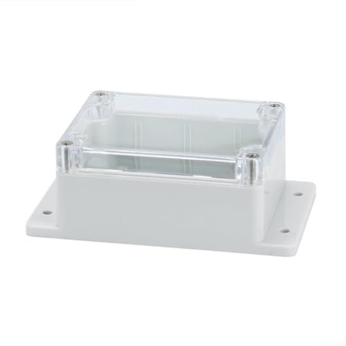 Elektrische Abzweigdose aus Kunststoff mit Schutzart IP65, transparente PC-Abdeckung und Ohren für die Montage, geeignet für raue Umgebungsbedingungen von HanOaki