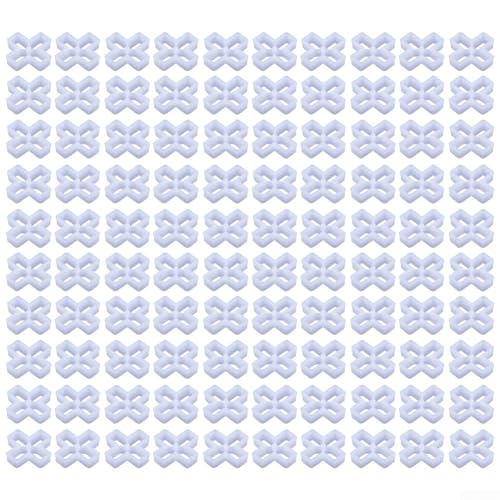Fliesen-Nivellier-Clips aus Kunststoff, 10 mm, Kreuzfliesen-Abstandhalter, 100 Stück, für Boden- und Wandfliesen-Installationsprojekte von HanOaki