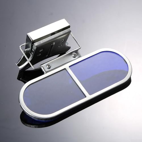 Flip-Clip-Abdeckung Schweißbrille mit Aluminiumrahmen, gehärtete Gläser für Hitze- und Blendbeständigkeit, verstellbare Halterung, sicherer Federclip für Helmbefestigung (Schrauben) von HanOaki