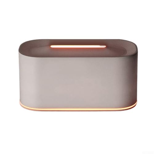 HanOaki 220 ml Fassungsvermögen, kühler Nebel, Aroma-Diffusor mit realistischem Kamin-Flammen-Design und LED-Ambientebeleuchtung für Zuhause und Büro (weiß) von HanOaki