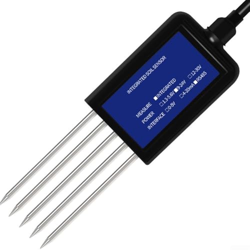 HanOaki Bodentemperatur- und pH-Tester mit Leitfähigkeits- und NPK-Messsensor für Garten und Bauernhof, IP68 bewertet (6-in-1) von HanOaki