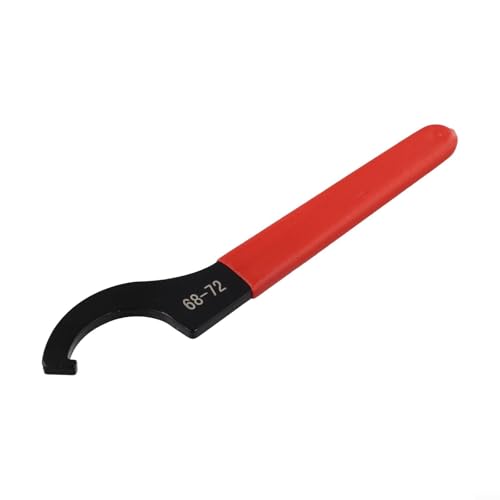 HanOaki C-Hakenschlüssel, 38–42 mm, Rundmutter-Spannzange, Karbonstahl, roter rutschfester Griff, CNC-Metallbearbeitungswerkzeug (68–72 mm) von HanOaki