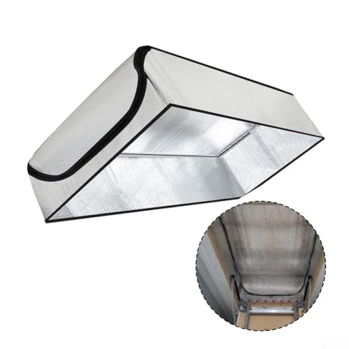 HanOaki Dachbodendämmung für Treppen mit reinem Aluminium und Blasenmaterial, einfache Installation, Dachbodentreppe, Schneeschutz für Zuhause, Reduzierung des Wärmeverlusts und Energieeinsparung von HanOaki