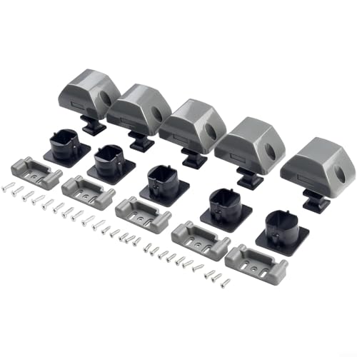HanOaki Druckknopf-Verriegelung für Wohnmobil, Schrank, Wohnwagen, Boot, Wohnmobil, Schranktürriegel, Zinklegierung, Chrom, Schwarz, 5 Stück (schwarz) von HanOaki