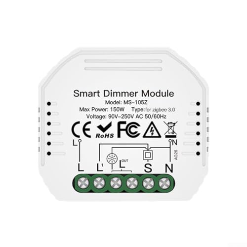 HanOaki Für Zigbee Dimmschalter-Modul für intelligente Beleuchtungssteuerung, kompatibel mit Zigbee 3 0 Hub ermöglicht Fernzugriff und Energieeffizienz von HanOaki