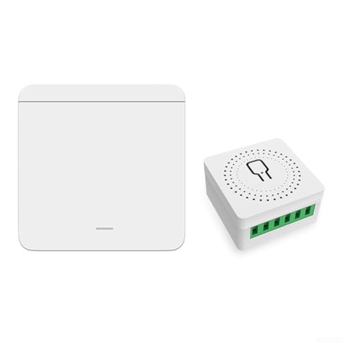 HanOaki Kabelloses Lichtschalter-Set mit Sprachsteuerung und Fernbedienungsfunktion für Smart Home Automatisierung, einfache Installation, keine Verkabelung erforderlich für Tuya App (A) von HanOaki