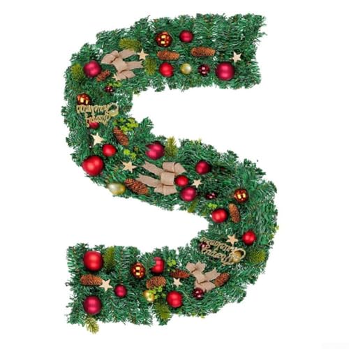 HanOaki Rustikale dekorative PVC-Girlande mit Tannenzapfen für Tür, Wand, Kamin, saisonale Dekoration und flexibel für Urlaubsatmosphäre (1,84 m) von HanOaki
