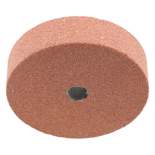 HanOaki Schleifstein-Polierscheibe, 75 mm Durchmesser mit 10 mm Bohrung für Schleifmaschinen, Metallbearbeitung, Keramik-Topfscheibe (gelb) von HanOaki