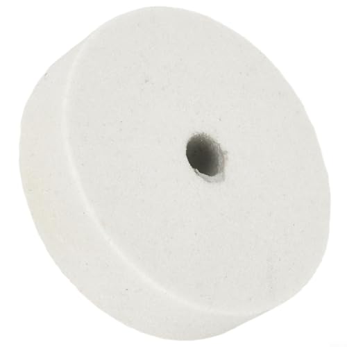 HanOaki Schleifstein-Polierscheibe, 75 mm Durchmesser mit 10 mm Bohrung für Schleifmaschinen, Metallbearbeitung, Keramik-Topfscheibe (weiß) von HanOaki
