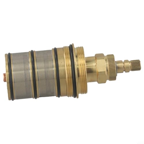 HanOaki Thermostat-Kartuschenventil aus Messing für Assad Duscharmatur-Reparatur-Set, Temperaturregelung 20–48 °C, 115 mm (Gold) von HanOaki