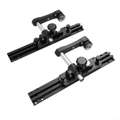 Holzbearbeitung Tischsäge Push Guide Feeder mit verstellbarer Rolle, 2 Stück Aluminium von HanOaki