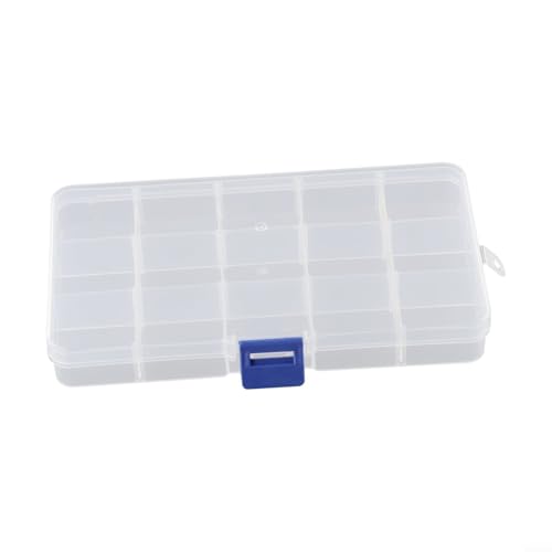 Schmuck-Aufbewahrungsbox mit verstellbaren Fächern, perfekt für die Organisation von Perlen, Ringen und anderen kleinen Gegenständen (15 Fächer) von HanOaki