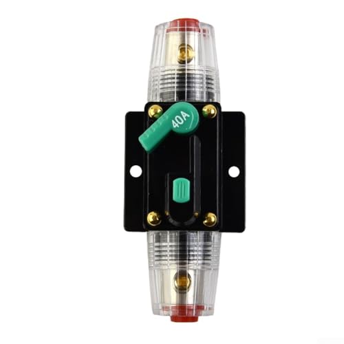 Wasserdichter 12V 24V DC Leistungsschalter Sicherung Reset 10A 100A AMP für Auto Boot Audio Stromkabel Überstromschutz Manuelle Reset-Taste (40A) von HanOaki