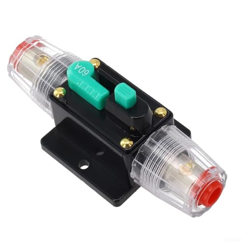 Wasserdichter 12V 24V DC Leistungsschalter Sicherung Reset 10A 100A AMP für Auto Boot Audio Stromkabel Überstromschutz Manuelle Reset-Taste (60A) von HanOaki