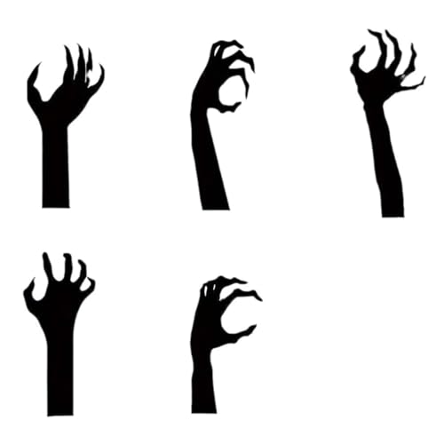 Halloween Künstliche Abgetrennte Hände, Lebensechte Skeleton Hand Dekoration mit Pfahl für Garten, Friedhof, Baum & Wand - Gruseliges Kostümzubehör für Party Deko und Schulspiel Halloween Künstliche Abgetrennte Hände, Lebensechte Skeleton Hand Dekoration mit Pfahl für Garten, Friedhof, Baum & Wand - Gruseliges Kostümzubehör für Party Deko und Schulspiel von HanQZen