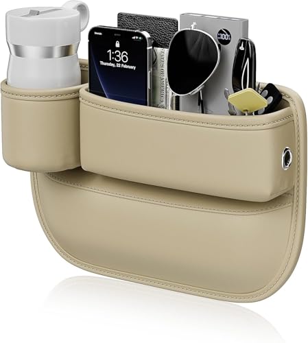 HanYT Auto Organizer Sitzspalt Aufbewahrungsbox für BUICK GL8 2011-2016, mit Ladekabelloch der Seite Konsolen-Seitentaschen-Organizer. von HanYT