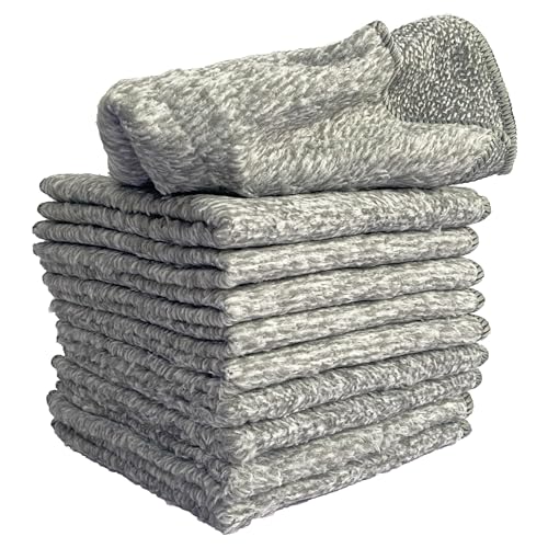 10 Pack Mikrofasertücher, 30x30cm Wiederverwendbare Reinigungstücher Reinigungstücher zur trockenen und feuchten Anwendung Hoch Absorbierend für Duschkabine, Auto, Haushalt, Camping von HanYun