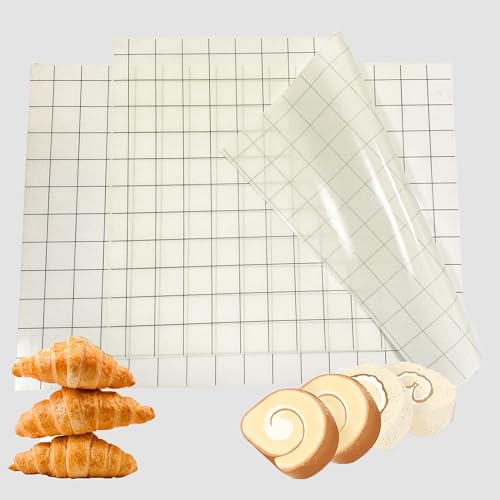 2 Stück Silikon Backmatte, 30x40 cm Backpapier Wiederverwendbar Grillmatten für den Boden des Ofens Teigmatte Silikonmatte Backfolie Arbeitsmatte für Backmatte, Ofenschutzfolien, Pizza Matte von HanYun