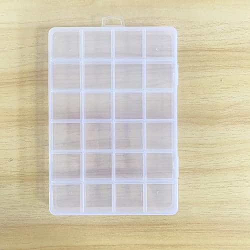 HanYun 24 Fächer Sortierbox Aufbewahrung, Organizer Sortimentskasten Fächer Aufbewahrungsbox Schmuck Aufbewahrungsbox Sortierbox für Kleinteile Bastelwerkzeuge Aufbewahrung Schmuck Und Spielzeug von HanYun