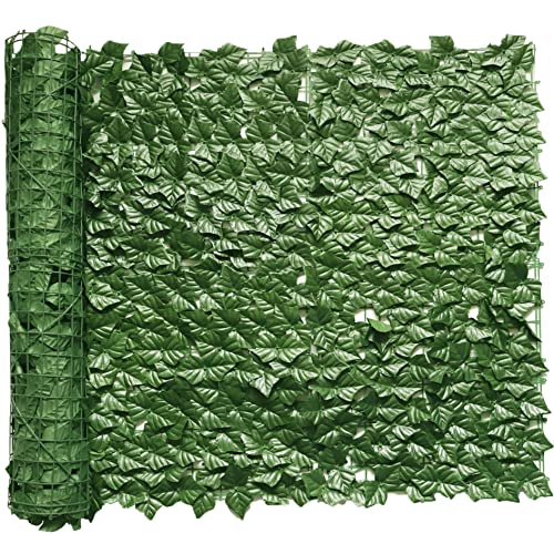 HanYun Künstliche Efeu Garten Sichtschutz 300 x 100cm (2 * 300x50cm) künstliche Pflanzen sichtschutz und künstliche Efeu, Dekoration für Außenbereich Gartendekoration sichtschutz Windschutz lärmschutz von HanYun