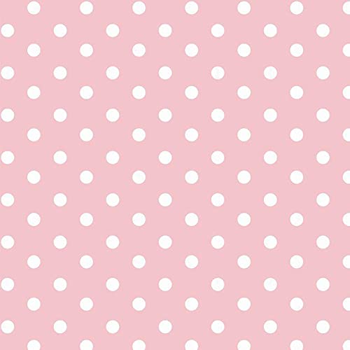 Hanabi 04949 Baumwolle Design Dots, rose, 1 m x ca. 1,5 m von Hanabi