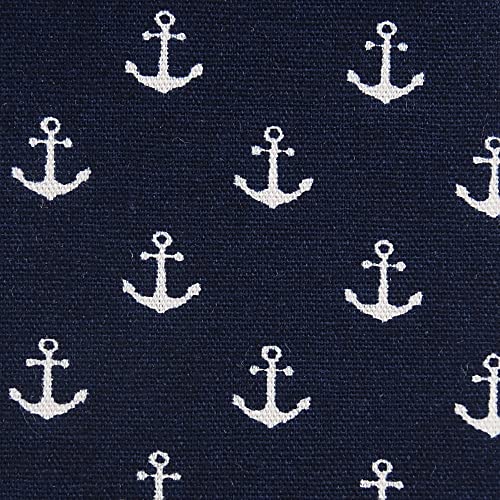 Hanabi 08601 Baumwollstoff Poplin Petit Anchor, Baumwolle, navy, 1 m x ca. 1,5 m von Hanabi