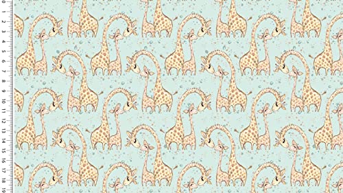 Jersey Digital Little Ones Giraffe 200 g/m² ca.150 cm minze von Hanabi