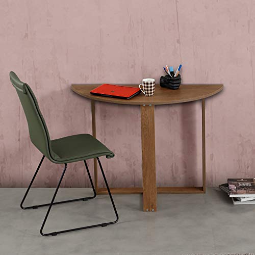 Elegant Study Desk, Caucasian Oak, 106 x 77 x 45 cm | 100% Melamine Coated Particle Board, 18 mm Thickness | Modern Design for Home Office & Study von Hanah Home