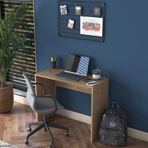 Elegant Walnut Study Desk, 90 x 73 x 40 cm | 100% Melamine Coated Particle Board, 18 mm Thick | Perfect for Home Office & Study Spaces von Hanah Home