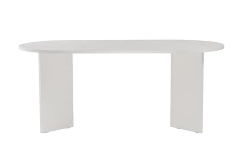 Elegant White Dining Table, 180 x 75 x 89.5 cm | 100% Melamine Coated Particle Board, 25 mm Thick | Perfect for Modern Dining Spaces von Hanah Home