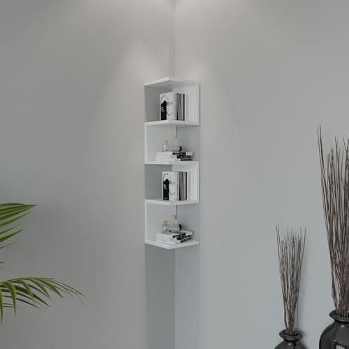 Elegant White Wall Shelf, 30 x 120 x 30 cm | 100% Melamine Coated Particle Board, 18 mm Thick | Perfect for Modern Home Decor & Organization Elegant White Wall Shelf, 30 x 120 x 30 cm | 100% Melamine Coated Particle Board, 18 mm Thick | Perfect for Modern Home Decor & Organization von Hanah Home