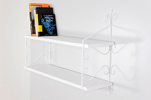 Elegant White Wall Shelf, 72 cm x 51 cm x 20 cm | 100% Melamine Coated Particle Board, Metal Bracket | Assembled, Perfect for Traditional & School Decor Elegant White Wall Shelf, 72 cm x 51 cm x 20 cm | 100% Melamine Coated Particle Board, Metal Bracket | Assembled, Perfect for Traditional & School Decor von Hanah Home