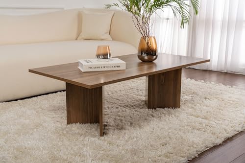 Hanah Home Elegant Walnut Coffee Table, 100% Melamine Coated Particle Board, 18 mm Thick | Stylish & Durable Design for Modern Living Rooms & Spaces Hanah Home Elegant Walnut Coffee Table, 100% Melamine Coated Particle Board, 18 mm Thick | Stylish & Durable Design for Modern Living Rooms & Spaces von Hanah Home