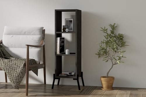 Hanah Home Modern Anthracite Bookshelf, 100% Melamine Coated Particle Board, 30 x 101 x 30 cm | 18 mm Thickness, Industrial & Scandinavian Design, Stylish Storage Solution Hanah Home Modern Anthracite Bookshelf, 100% Melamine Coated Particle Board, 30 x 101 x 30 cm | 18 mm Thickness, Industrial & Scandinavian Design, Stylish Storage Solution von Hanah Home