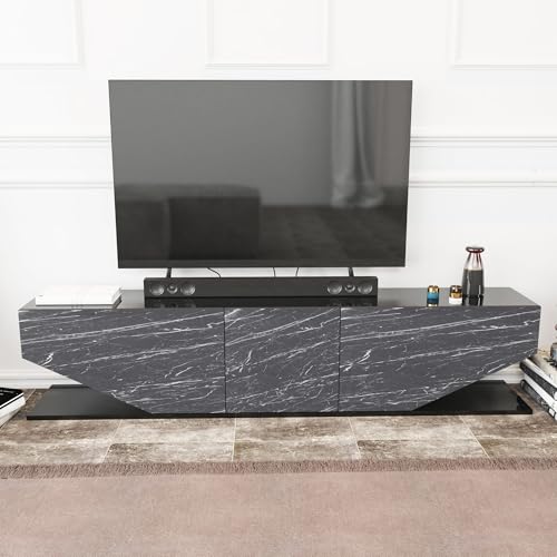 Hanah Home Modern Anthracite TV Stand, 180 cm x 30 cm x 45 cm | 100% Melamine Coated Particle Board, 18 mm Thick | Sleek Design for Contemporary Living Rooms Hanah Home Modern Anthracite TV Stand, 180 cm x 30 cm x 45 cm | 100% Melamine Coated Particle Board, 18 mm Thick | Sleek Design for Contemporary Living Rooms von Hanah Home