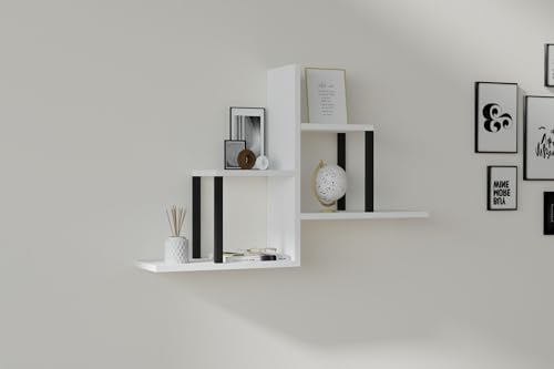 Hanah Home Modern Wall Shelf, White, 60 x 90 x 20 cm | 100% Melamine Coated Particle Board, 18 mm Thick | Stylish & Functional Storage Solution for Any Room Hanah Home Modern Wall Shelf, White, 60 x 90 x 20 cm | 100% Melamine Coated Particle Board, 18 mm Thick | Stylish & Functional Storage Solution for Any Room von Hanah Home