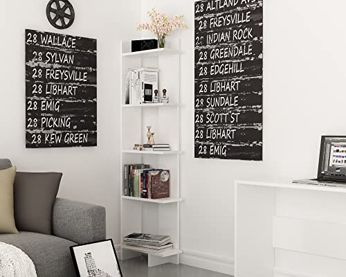 Hanah Home Modern White Bookshelf, 45 cm W x 170 cm H x 22 cm D | 100% Melamine Coated Particle Board, 18 mm Thick | Wall-Mountable, Stylish Storage Solution Hanah Home Modern White Bookshelf, 45 cm W x 170 cm H x 22 cm D | 100% Melamine Coated Particle Board, 18 mm Thick | Wall-Mountable, Stylish Storage Solution von Hanah Home
