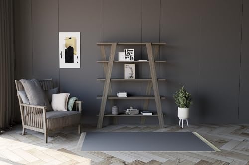 Hanah Home Scandinavian Style Bookshelf, Black, 120 x 150 x 25 cm | 100% Melamine Coated Particle Board, 18 mm Thick | Numerous Shelves for Additional Storage Hanah Home Scandinavian Style Bookshelf, Black, 120 x 150 x 25 cm | 100% Melamine Coated Particle Board, 18 mm Thick | Numerous Shelves for Additional Storage von Hanah Home